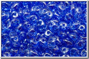 SD-30060-14400, SuperDuo Beads, sapphire, trans., luster, 10g