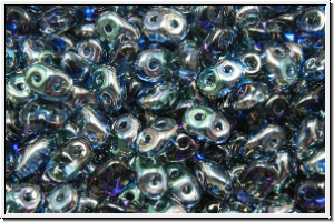 SD-30060-22501, SuperDuo Beads, sapphire, trans., celsian, 10g