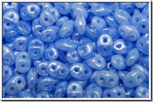 SD-31010-14400, SuperDuo Beads, sapphire, opal, luster, 10g