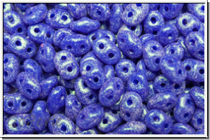 SD-33050-56952, SuperDuo Beads, blue, op., stardust, 10g