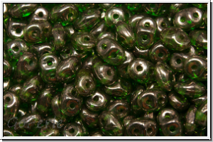 SD-50050-15726, SuperDuo Beads, green, trans., vega luster, 10g