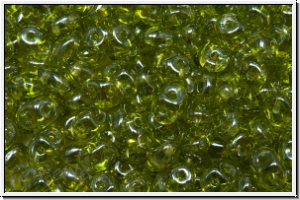 SD-50230-14400, SuperDuo Beads, olivine, lt., trans., luster, 10 g