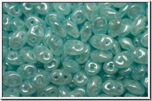 SD-61000-14400, SuperDuo Beads, aqua, opal, luster, 10g