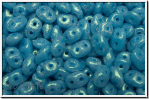 SD-63020-56952, SuperDuo Beads, blue, baby, op., stardust, 10g