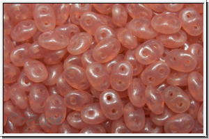 SD-71010-14400, SuperDuo Beads, rose, opal, luster, 10g