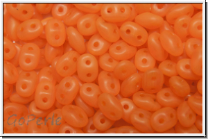 SD-81250-84110, SuperDuo Beads, orange, opal, matte, 10g