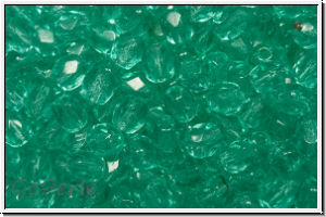 Bhm. Glasschliffperle, feuerpol., 4mm, emerald, lighter, trans., 50 Stk.