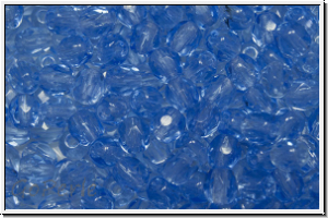 Bhm. Glasschliffperle, feuerpol., 4mm, sapphire, med., trans., 50 Stk.