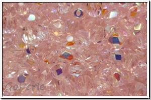 Bhm. Glasschliffperle, feuerpol., 4mm, rose, trans., AB, 50 Stk.