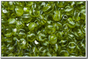 Bhm. Glasschliffperle, feuerpol., 4mm, lime, trans./white opal, 50 Stk.