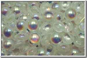 Candy-Beads, 8mm, crystal, trans., AB, 25 Stk.