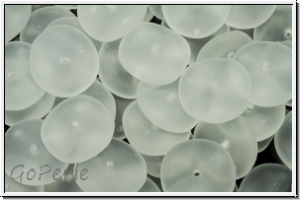 Ripple-Beads, 12mm, crystal, trans., matte, 12 Stk.