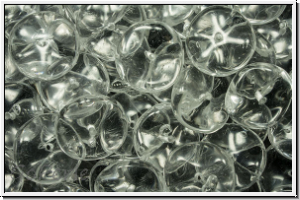 Ripple-Beads, 12mm, crystal, trans., 12 Stk.