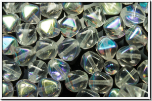 bhm. Glasperle, Bicone, 6mm, crystal, trans., rainbow, 30 Stk.