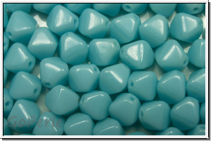 bhm. Glasperle, Bicone, 6mm, baby blue, lt., op., 30 Stk.