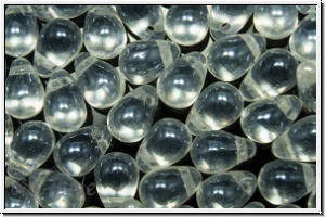 Drop Beads, 4x6mm, crystal, trans., white iris. sfinx, 20 Stk.