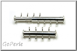 Schiebeschliee, 4 strngig, vertikal, 27x11mm, silberfb., Metall, 1 Stk.