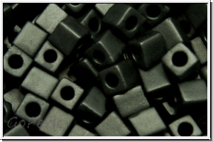 SB-04-0401f, MIYUKI Squares, 4mm, black, op., matte, 15g