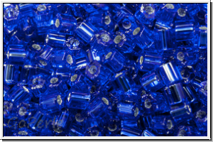 TH-11-0028, TOHO Hexagon, 11/0, cobalt, trans., silver-ld., 10g