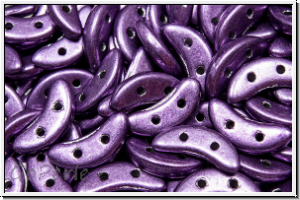 Crescent-Beads, 10x5x2,3mm, purple, met., saturated, 25 Stk.