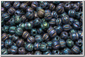 Melone, 3mm, blue, met., iris., 50 Stk.