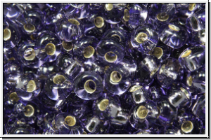 TM-03-0039, TOHO Magatamas, 3 mm, tanzanite, trans., silver-ld., 10g