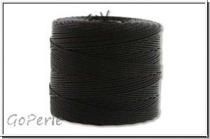 SuperLon, fine bead cord, black, 1 Spule