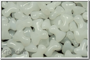 Tee-Beads, PRECIOSA, 2x8mm, white, alabaster, 50 Stk.