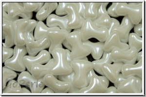 Tee-Beads, PRECIOSA, 2x8mm, white, alabaster, white iris. sfinx, 50 Stk.