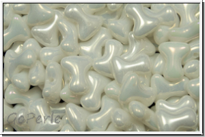 Tee-Beads, PRECIOSA, 2x8mm, white, op., luster, 50 Stk.