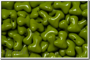 Tee-Beads, PRECIOSA, 2x8mm, olivine, dk., op., 50 Stk.