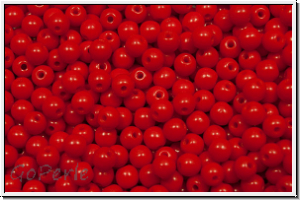 bhm. Glasperle, rund, 3mm, red, op., 50 Stk.