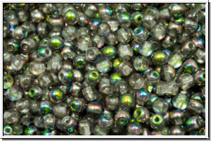 bhm. Glasperle, rund, 3mm, crystal, trans., half vitrail med., 50 Stk.