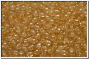 bhm. Glasperle, rund, 3mm, crystal, trans., champagne luster, 50 Stk.