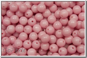 bhm. Glasperle, rund, 4mm, rose, lt., op., 50 Stk.