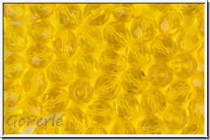 Bhm. Glasschliffperle, feuerpol., 8mm, sunflower, trans., 10 Stk.