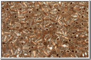 Bhm. Glasschliffperle, feuerpol., 3mm, crystal, trans., copper-ld., 50 Stk.