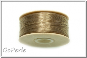 NYMO, Size0, Beading Thread, Nylon-Fdelgarn, sand ash, 1 Spule