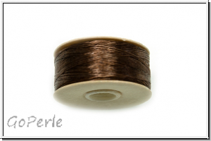 NYMO, SizeB, Beading Thread, Nylon-Fdelgarn, brown, 1 Spule