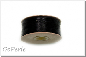 NYMO, SizeB, Beading Thread, Nylon-Fdelgarn, black, 1 Spule