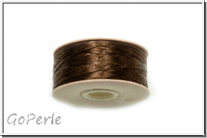 NYMO, SizeD, Beading Thread, Nylon-Fdelgarn, brown, 1 Spule