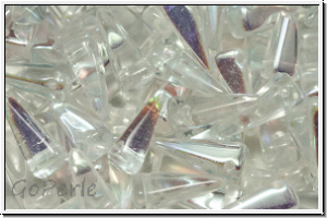 VILLA Beads, PRECIOSA, 6x6x14mm, crystal, trans., AB, 20 Stk.