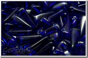 VILLA Beads, PRECIOSA, 6x6x14mm, cobalt, trans., 20 Stk.