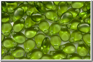 Pip-Beads, 5x7mm, olivine, lt., trans., 50 Stk.