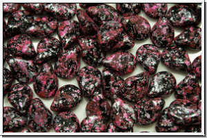 Pip-Beads, 5x7mm, black, op., pink, tweedy, 50 Stk.