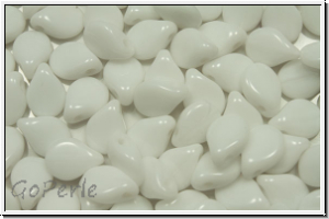 Pip-Beads, 5x7mm, white, alabaster, 50 Stk.