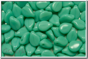 Pip-Beads, 5x7mm, turquoise, med., op., 50 Stk.