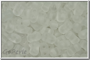 Bi-Bo-Beads, 5,3x2,4mm, crystal, trans., matte, 150 Stk. (ca. 11g)