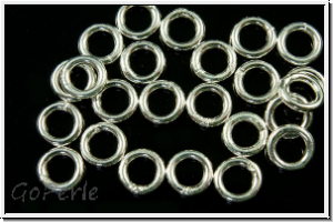 Biegeringe, rund, geschl., 05x1,0mm, silberfb., 925er Silber, 2 Stk.