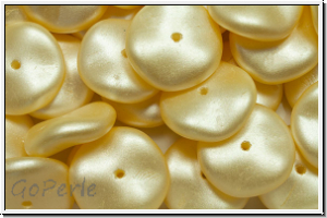 Ripple-Beads, 12mm, white, alabaster, cream pastel, 12 Stk.